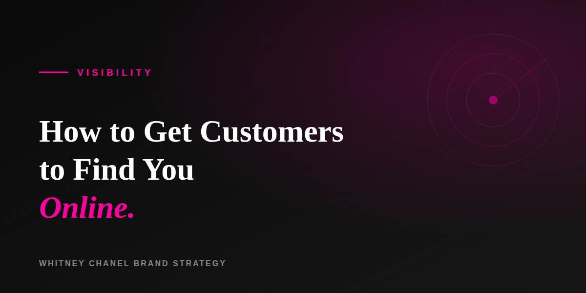 How to get customers to find you online