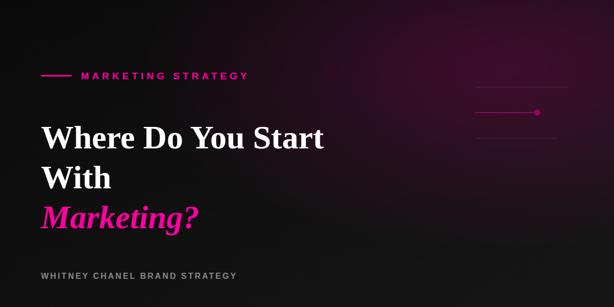 Where do you start with marketing