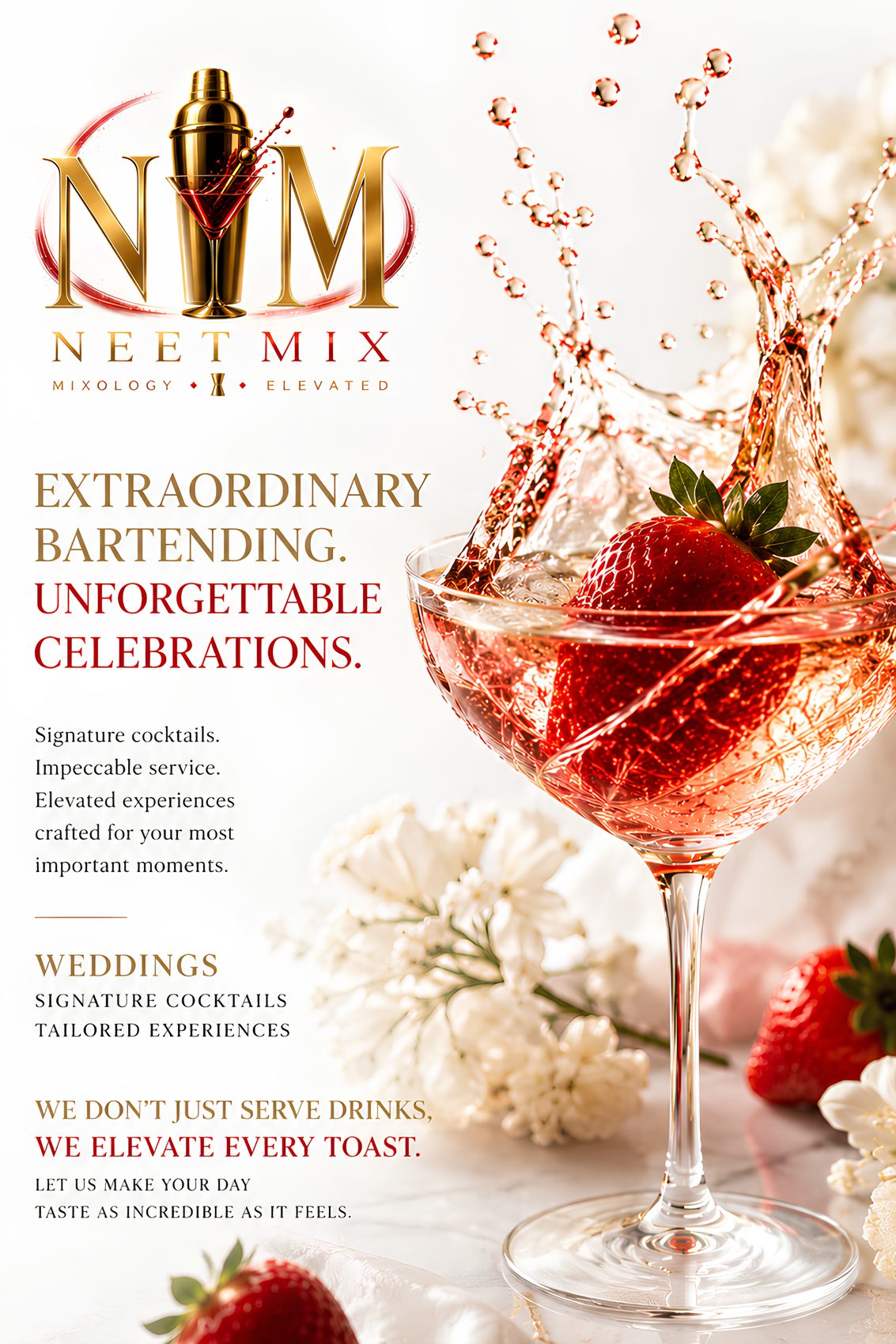 Extraordinary Bartending wedding campaign
