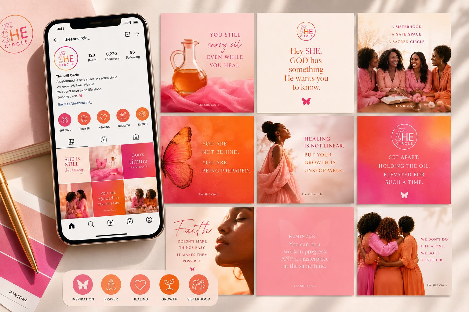 Instagram content grid