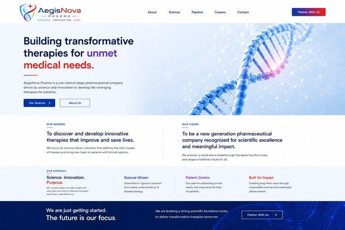 Website homepage concept